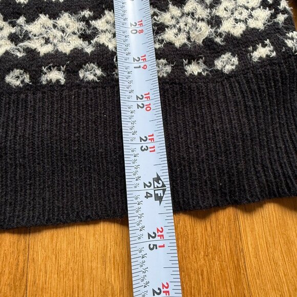 Fair Isle Lauren Ralph Lauren Active Size XL Black White Full Zip Cardigan - Picture 4 of 13